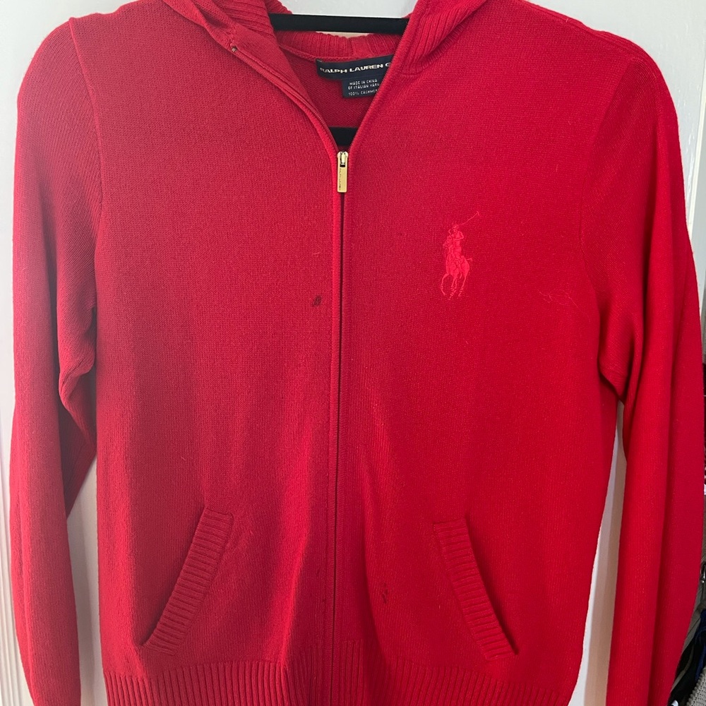 Ralph Lauren Golf Jacket Red Cashmere